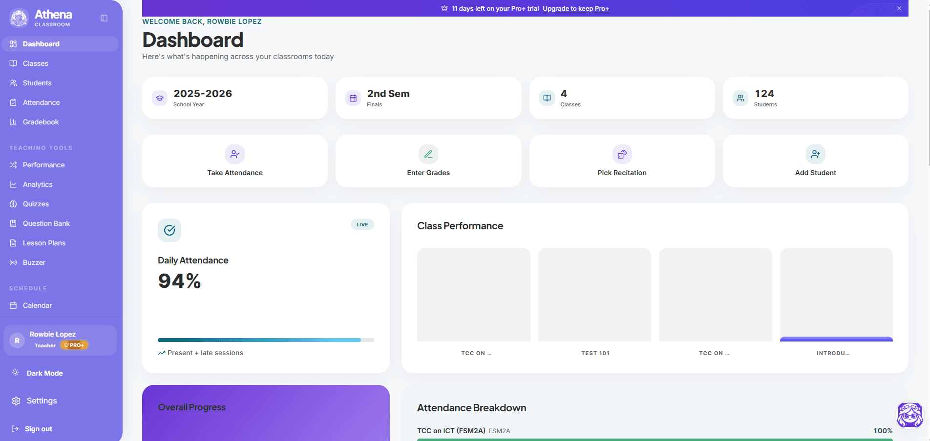 Athena Classroom screenshot 2