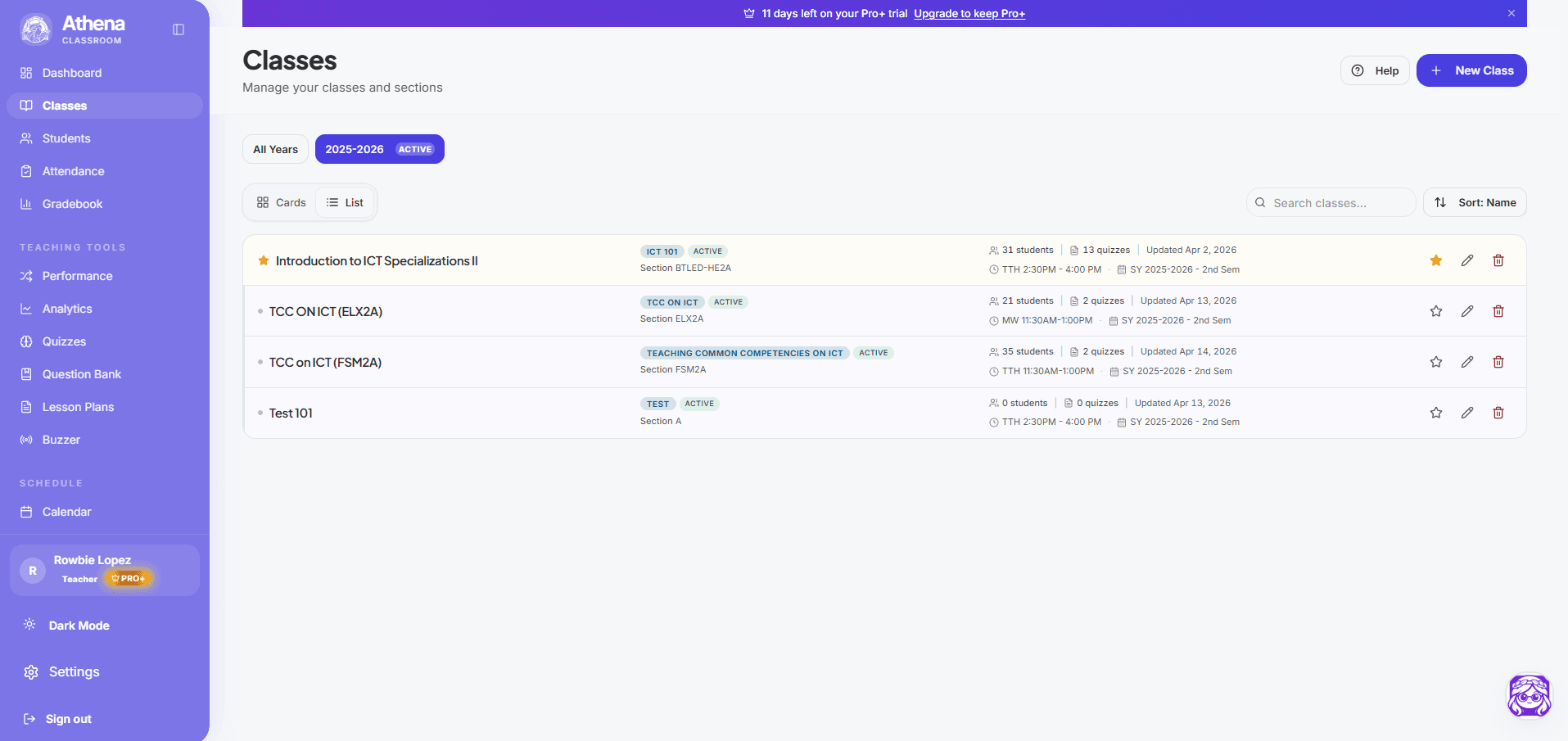 Athena Classroom screenshot 3