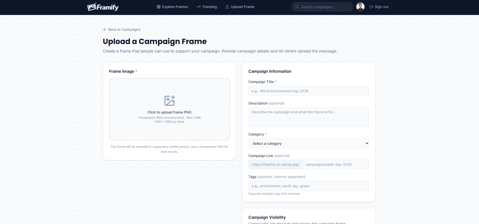 Framify screenshot 2